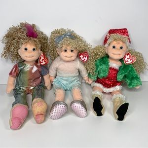 Beanie Boppers Dolls Lot of 3